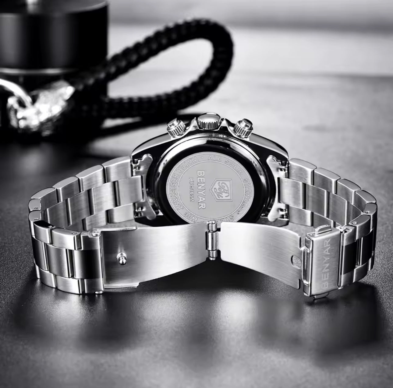 BENYAR BY-5169 men watch white dial 39mm